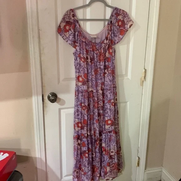 Flutter Short Sleeve A-Line Dress - Knox Rose NWT - Picture 2 of 7